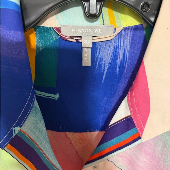 Hinson Wu Charlie 3/4 Sleeve Abstract Leaf Print Dress size XS - Picture 6 of 7